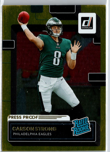 2022 Donruss #311 Carson Strong Gold Press Proof #/50 A21