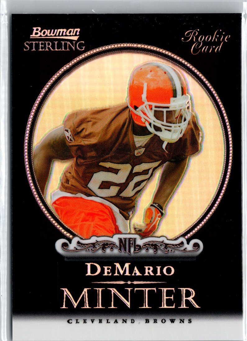 2006 Bowman Sterling #21 DeMario Minter Black Refractors #/25 A21