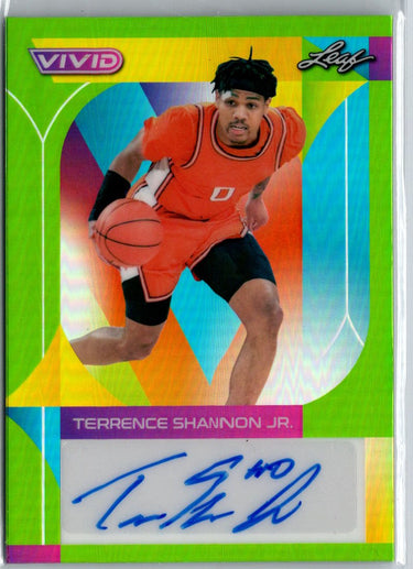 2021-22 Leaf Metal #BA-TS1 Terrance Shannon Jr. Black Rainbow #/15 A22