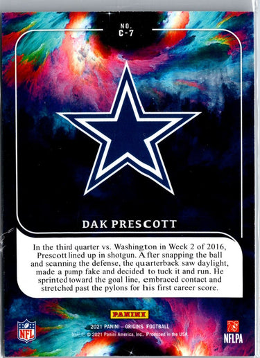 2021 Panini Origins #C-7 Dak Prescott Catapults A22