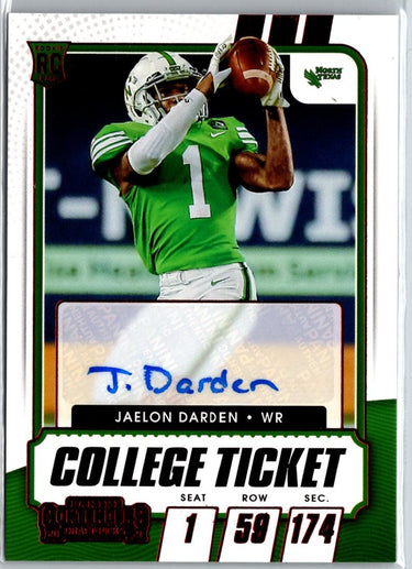 2021 Panini Contenders Draft Picks #321 Jaelon Darden A22