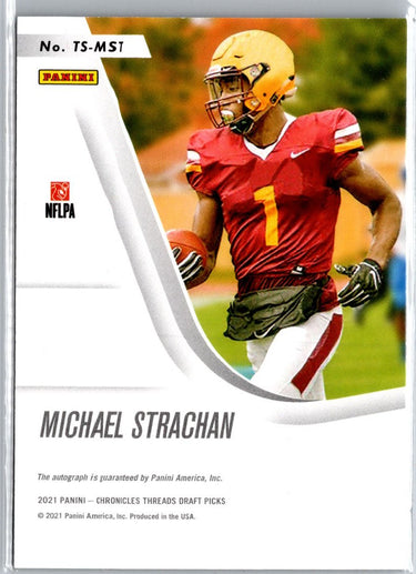 2021 Chronicles Draft PicksMichael Strachan Threads Rookie Signatures A22