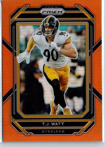 2022 Panini Prizm #249 T.J. Watt Orange #/249 A22