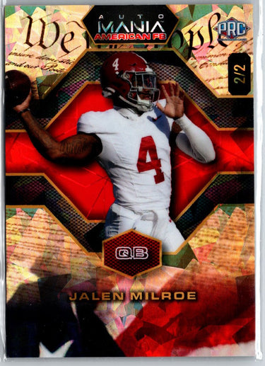 2024 Wild Card Hex Cross Hatch Auto #AMAHP-JM Jalen Milroe #/2 A23