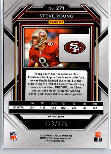 2022 Panini Prizm #271 Steve Young Purple #/125 A23