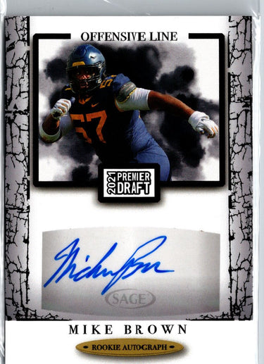 2021 SAGE Premier Draft #A56 Mike Brown Autographs Black A23