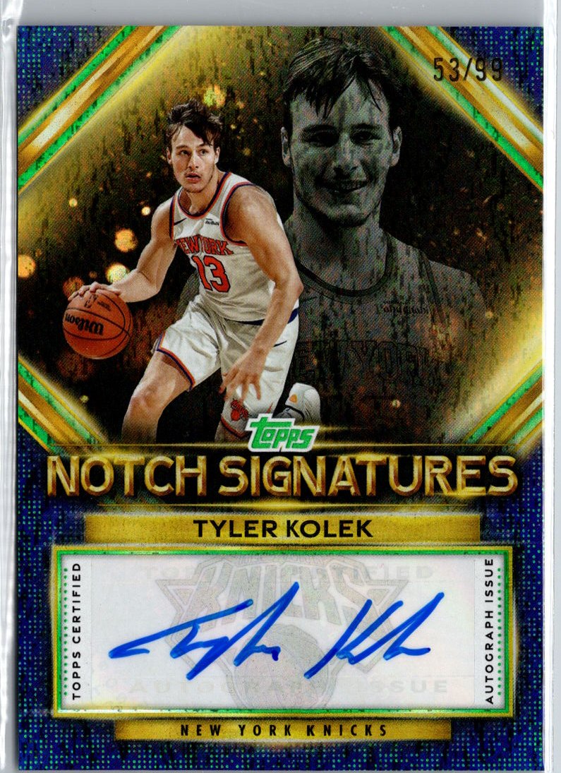 2025-26 Topps  Tyler Kolek Notch Signatures Green Holo Foil #/99 A23