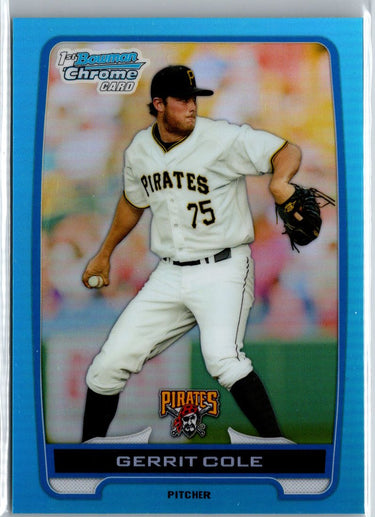 2012 Bowman #BCP86 Gerrit Cole Chrome Prospect Blue Refractors A23