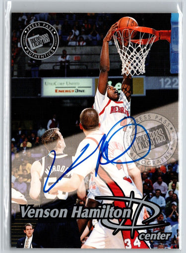 1999 Press Pass #NNO Venson Hamilton Autographs A24