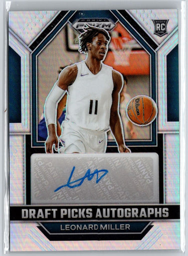 2023 Panini Prizm Draft Picks  Leonard Miller Draft Picks Auto Silver A24