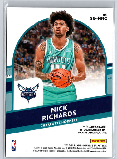 2020-21 Donruss #SG-NRC Nick Richards Signature Series A24