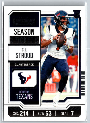 2023 Panini Contenders #40 C.J. Stroud Game Ticket Bronze A25