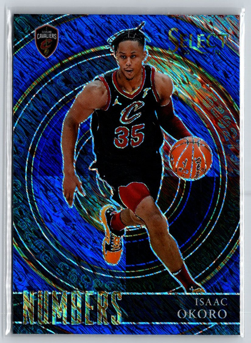 2020-21 Panini Select #25 Isaac Okoro Select Numbers Blue A25