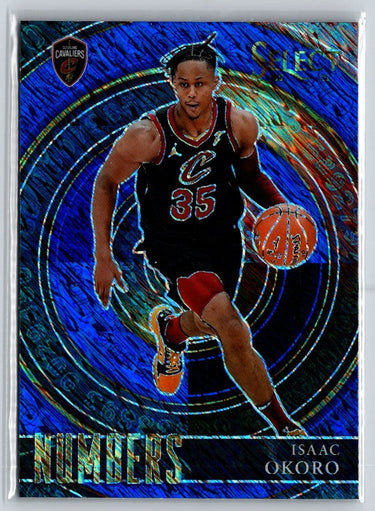2020-21 Panini Select #25 Isaac Okoro Select Numbers Blue A25