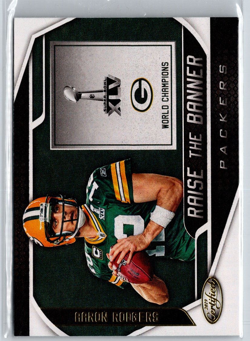 2019 Panini Certified #RTB-AR Aaron Rodgers Raise the Banner A25