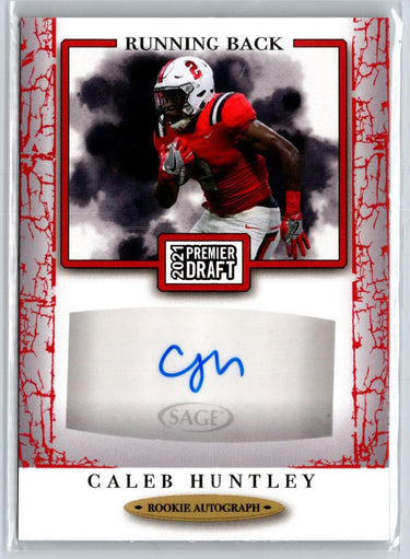 2021 SAGE Premier Draft #A114 Caleb Huntley Autographs Black A26