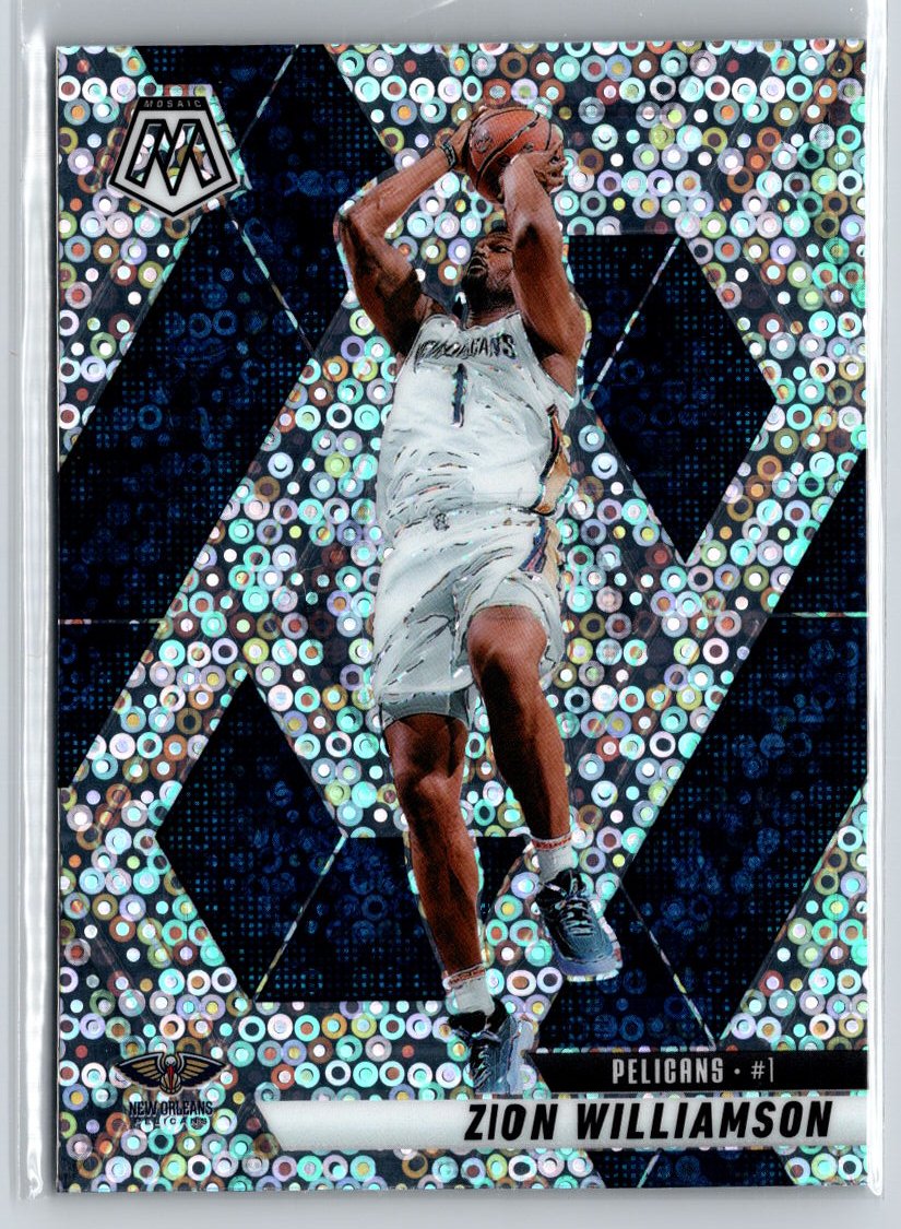 2024-25 Panini Mosaic #119 Zion Williamson Fast Break Silver Mosaic A26