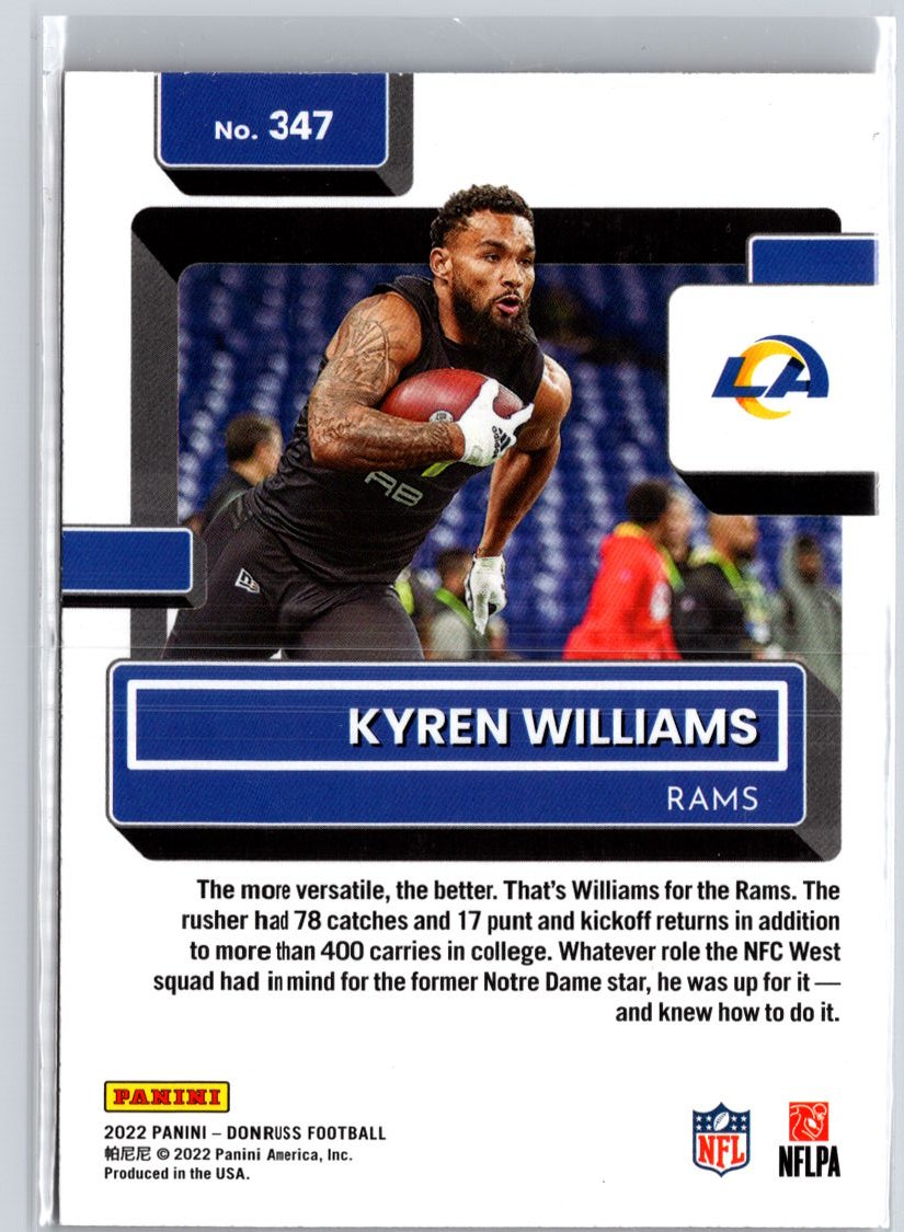 2022 Donruss #347 Kyren Williams Red Press Proof A26
