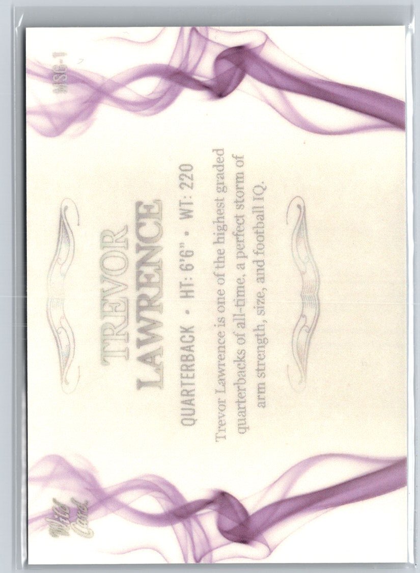 2021 Wild Card Matte White #MBC-1 Trevor Lawrence Matte White Hobby #/349 A26