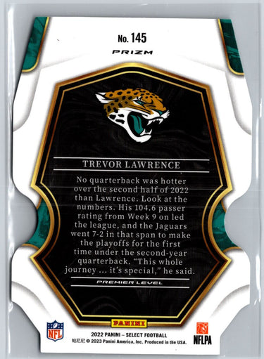 2022 Panini Select #145 Trevor Lawrence Silver Prizm Die Cut A26