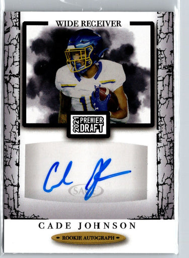 2021 SAGE Premier Draft #A8 Cade Johnson Autographs Black A27
