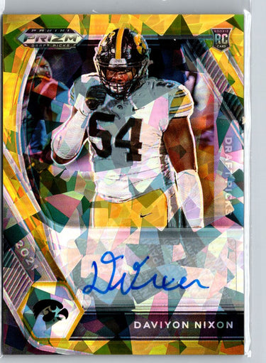 2021 Panini Prizm Draft Picks Daviyon Nixon Draft Picks Autographs Gold Ice A27
