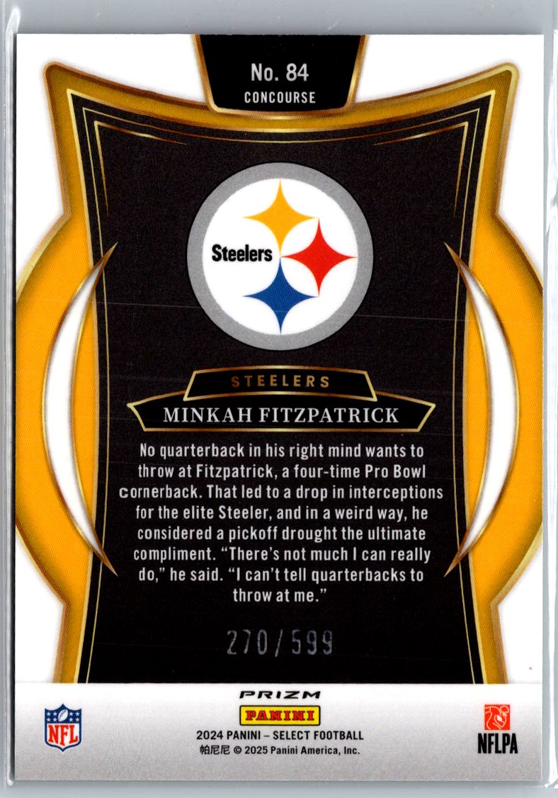 2024 Select #84 Minkah Fitzpatrick Green & Yellow Prizm Shock A28