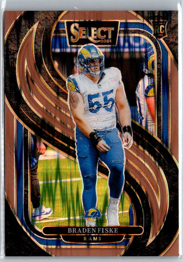 2024 Panini Select #171 Braden Fiske Copper Prizm Shock #/299 A28