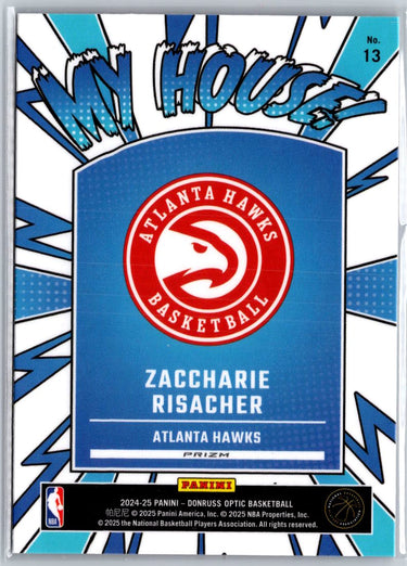 2024-25 Donruss Optic #13 Zaccharie Risacher My House Purple A28