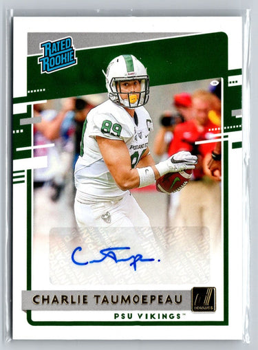 2020 Chronicles Draft Picks #15 Charlie Taumoepeau  Auto Signatures Red A29