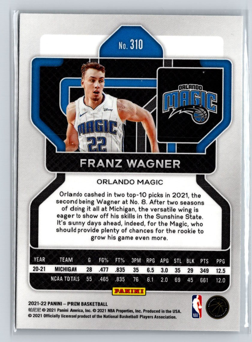 2021-22 Panini Prizm #310 Franz Wagner A29