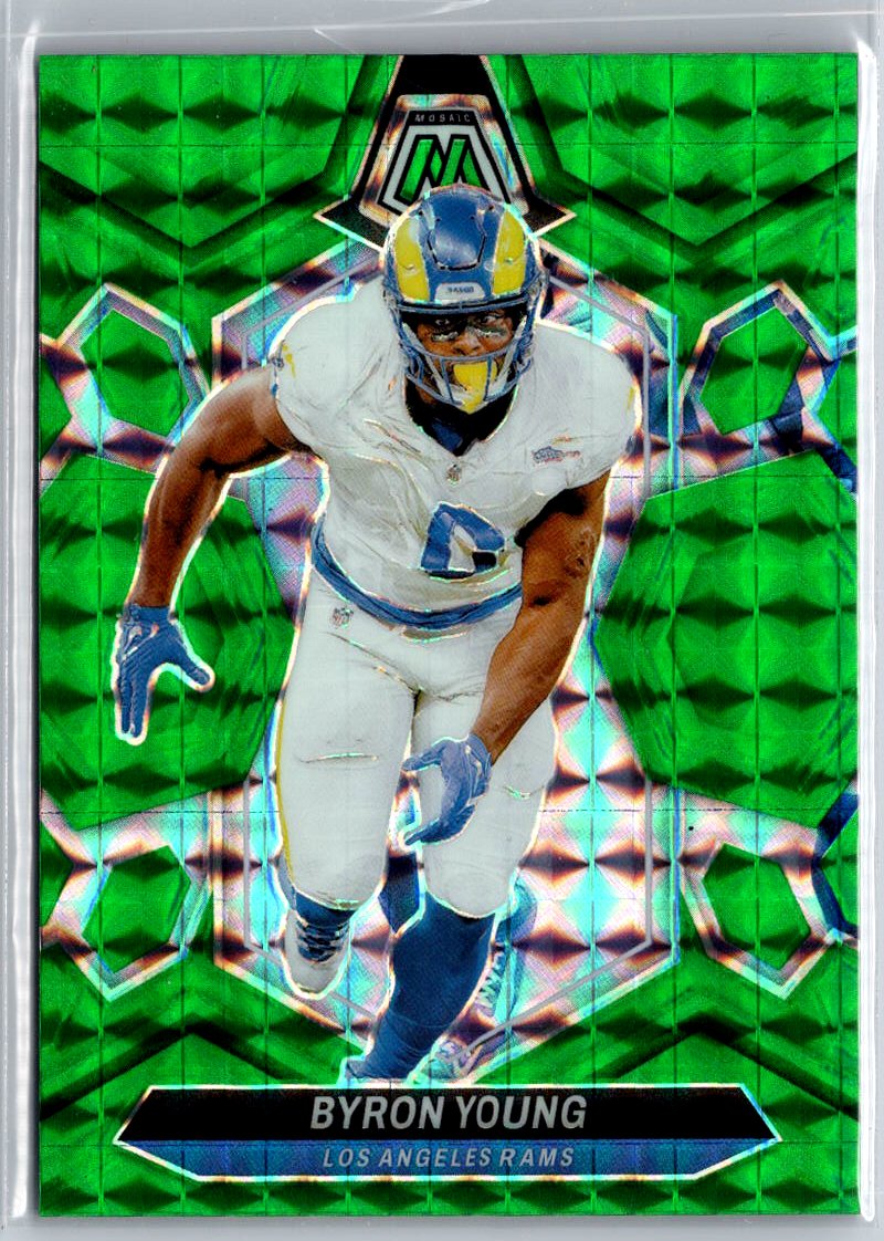 2024 Panini Mosaic #133 Byron Young Mosaic Green A28