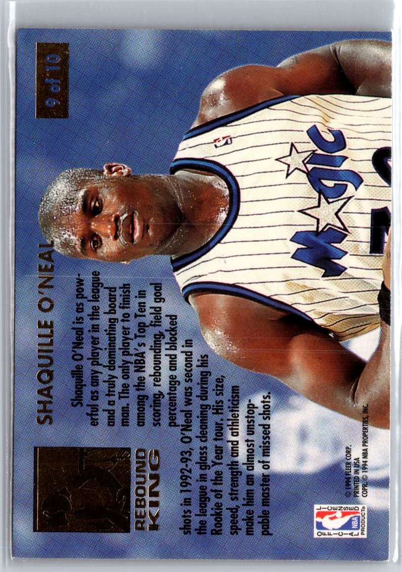 1993-94 Ultra #9 Shaquille O'Neal Rebound Kings A29