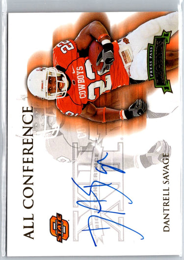 2008 Press Pass SE #GG-DS Dantrell Savage Gridiron Graphs Gold A29