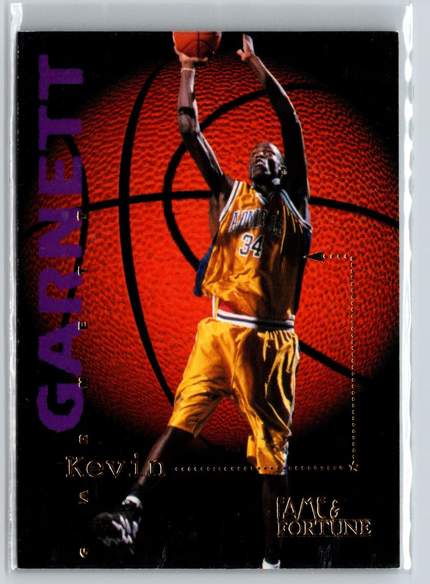 1995 Signature Rookies Fame and Fortune #16 Kevin Garnett A31