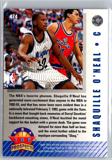 1992-93 Upper Deck #474 Shaquille O'Neal A29