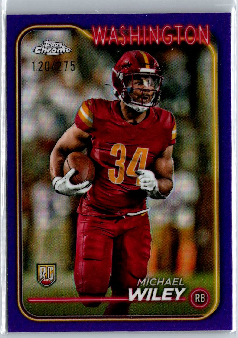 2024 Topps Chrome #300 Michael Wiley Purple Refractor #/275 A28