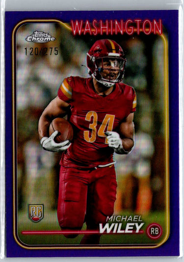 2024 Topps Chrome #300 Michael Wiley Purple Refractor #/275 A28