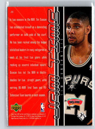 1999-00 Upper Deck MVP #JT6 Tim Duncan Jam Time A31