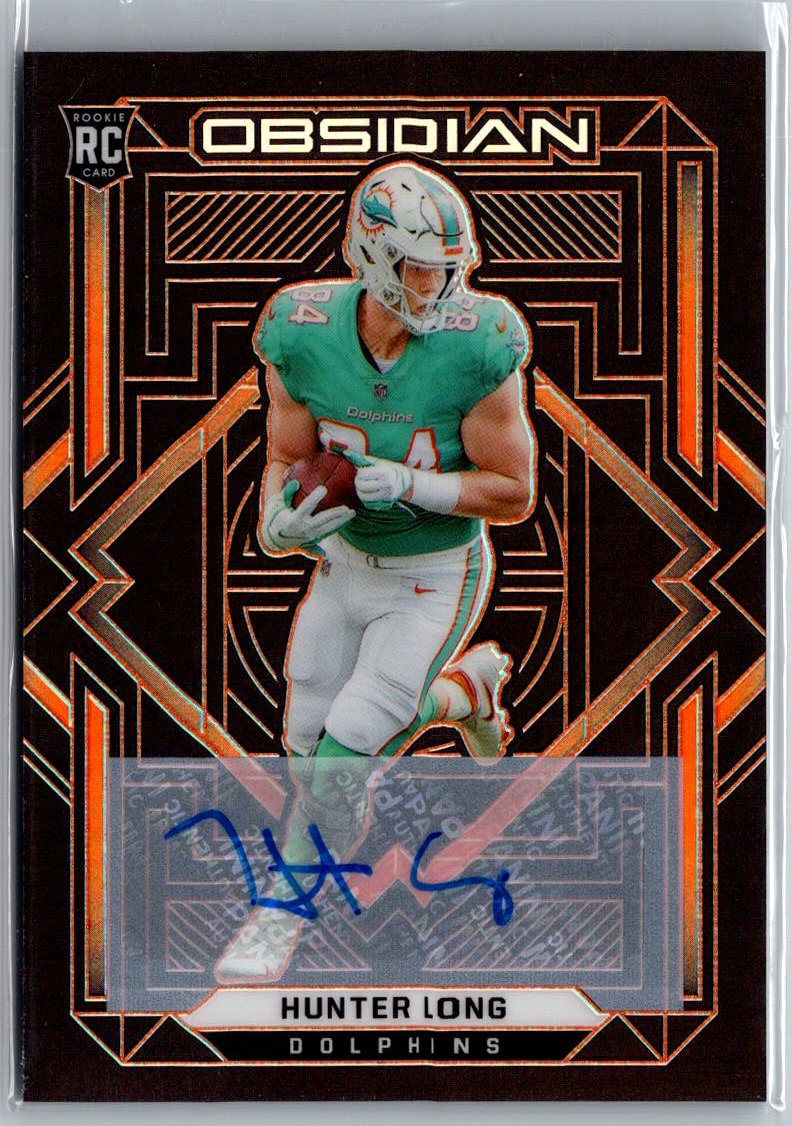 2021 Panini Obsidian #159 Hunter Long Electric Etch Orange #/75 A29