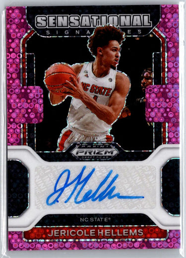 2022 Panini Prizm Draft Picks Jericole Hellems Sensational Signatures Pink A29