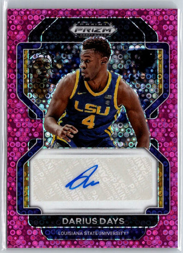 2022 Panini Prizm Draft Picks Darius Days autographs Prizms Pink A29