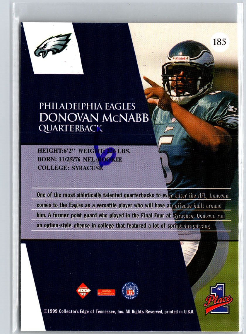 1999 Collector's Edge First Place #185 Donovan McNabb A30