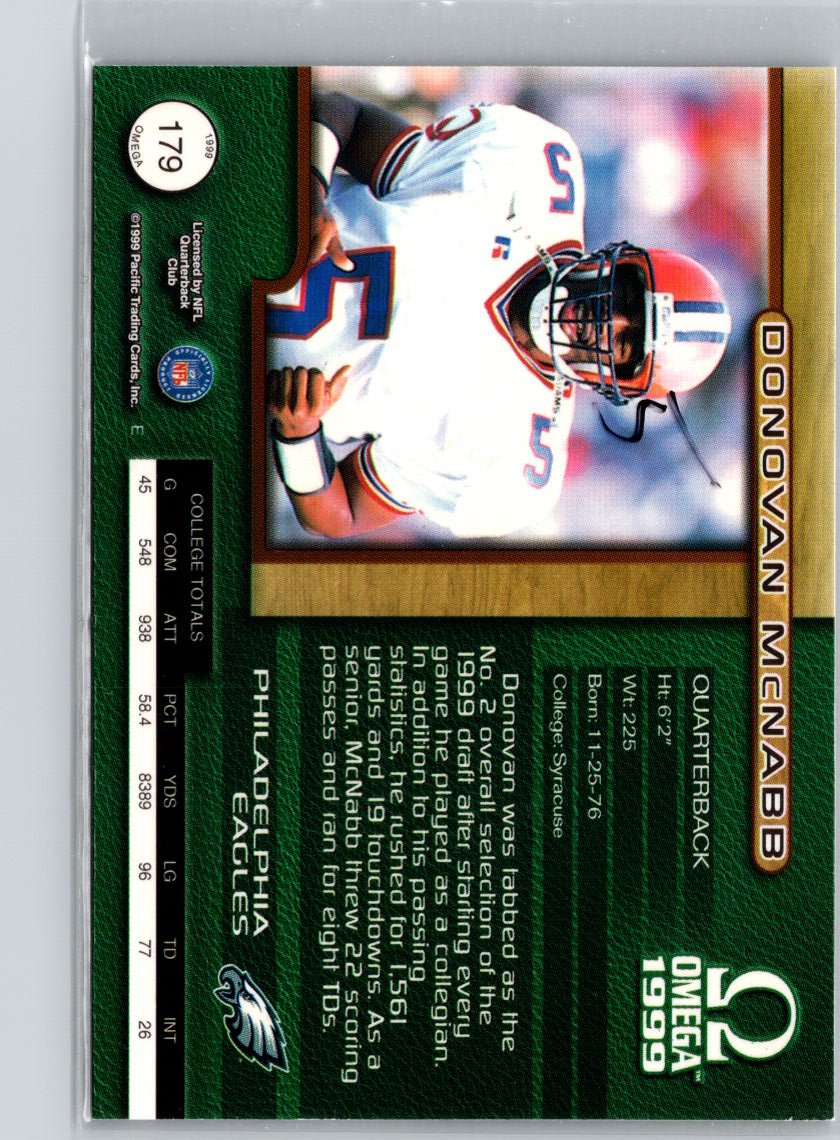 1999 Pacific Omega #179 Donovan McNabb A31