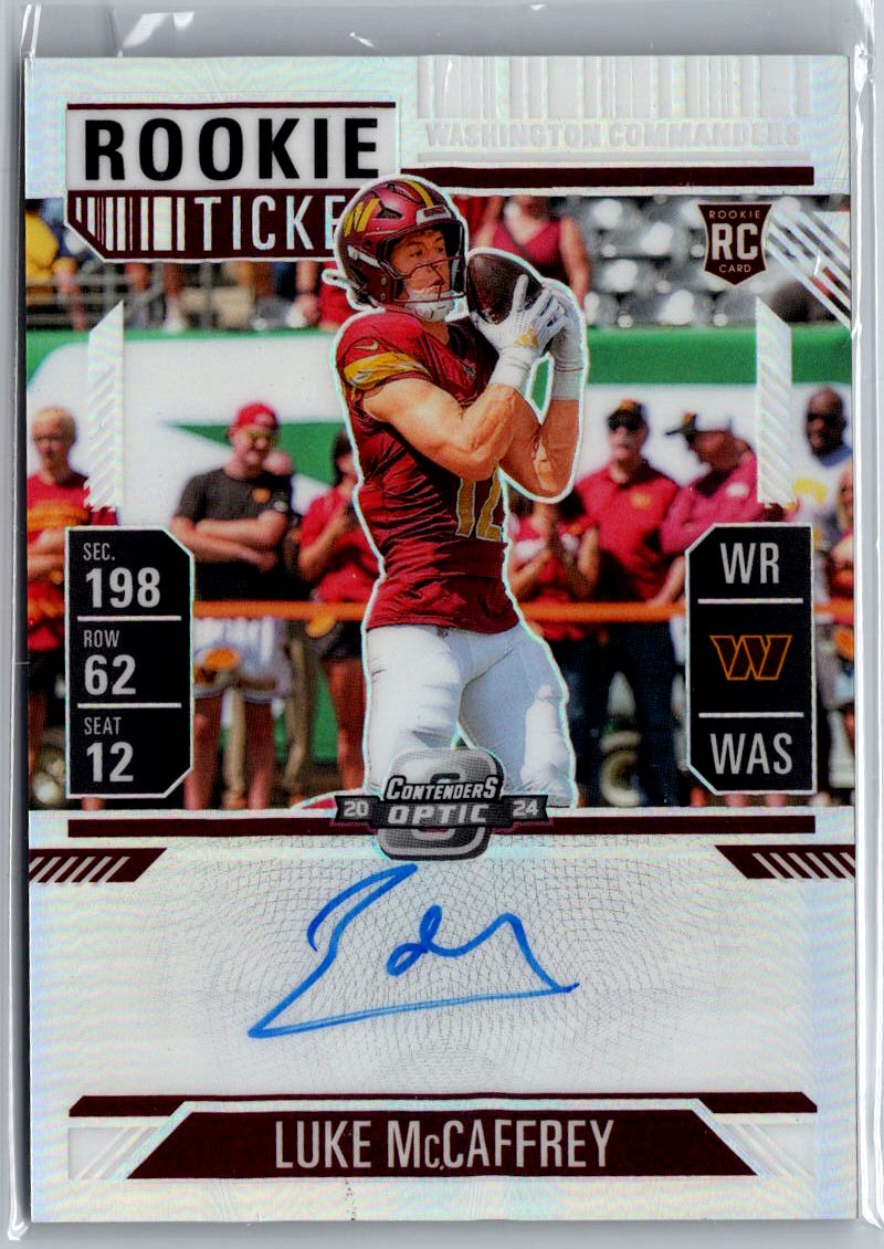 2024 Panini Contenders Optic #121 Luke McCaffrey Silver A29