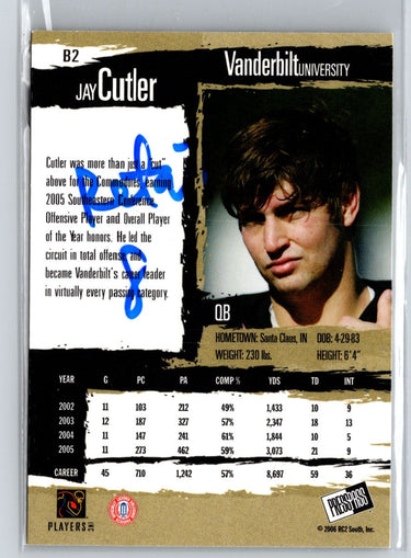 2006 Press Pass #2 Jay Cutler A30