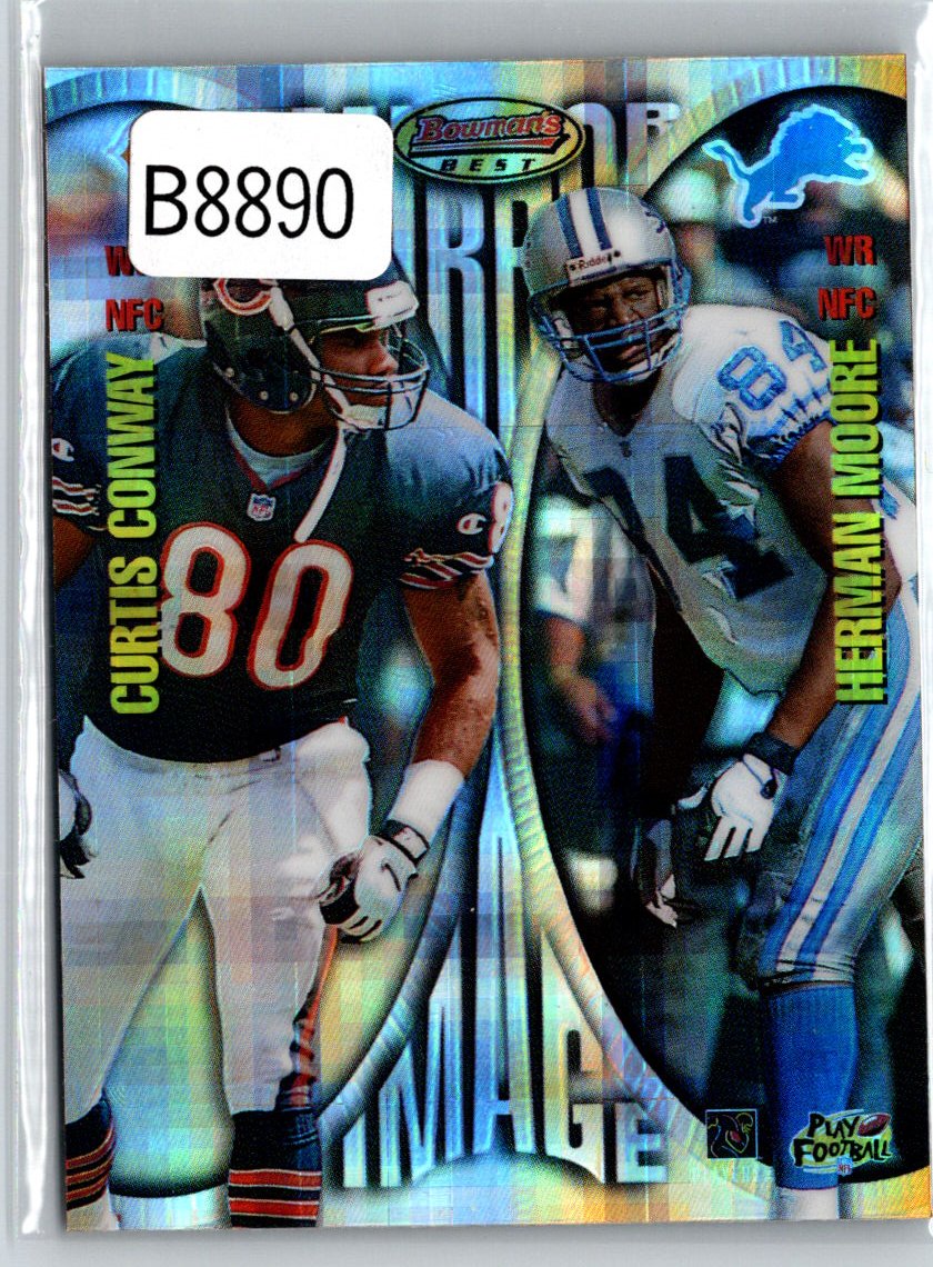 1997 Bowman's Best Conway Moore Terry Glenn Tim Brown Atomic Refractors B5