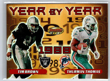 2000 Bowman's Best #Y3 Tim Brown / Thurman Thomas Year by Year B6