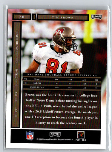 2004 Playoff Honors #70 Tim Brown B8