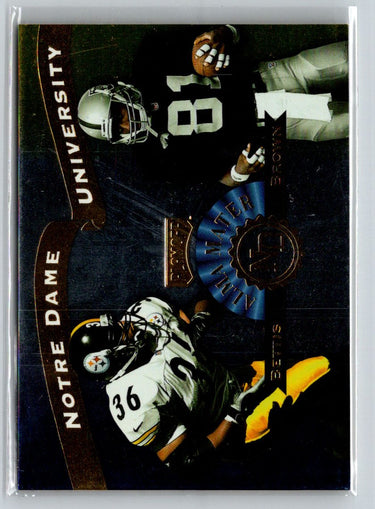 1999 Playoff Prestige EXP #AM15 Jerome Bettis / Tim Brown Alma Maters B8